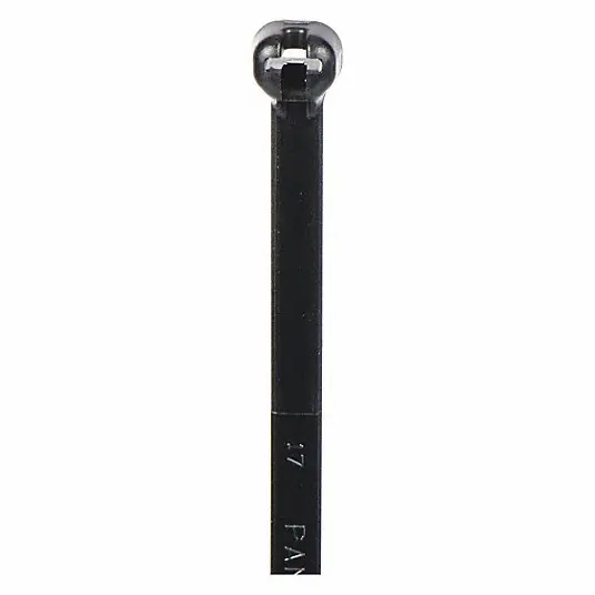 TY-RAP BT4S-C0 Standard Cable Tie, 15 in L, 0.18 in W, Nylon 6/6, Black, Indoor, Outdoor Use, 100 Pack