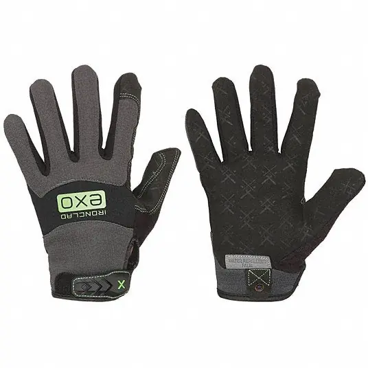 Ironclad EXO-MWR-04-L Mechanics Gloves L (9), Mechanics Glove, Full Finger, Synthetic Leather, Neoprene, 1 PR