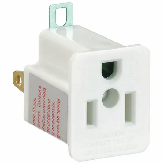 KVM Tools KV52NY45 Adapter Non-Grounded to Grounded, 15 A, 125V AC