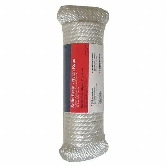 KVM Tools KV12U276 Rope, Nylon, Braided, 5/16 In. dia., 100ft L