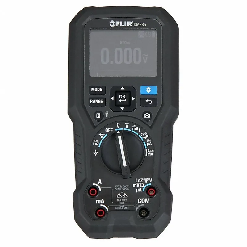 FLIR DM285 Digital Multimeter CAT IV 600V, TRMS, 1,000 V Max AC Volt Measurement, 6,000, TFT LCD