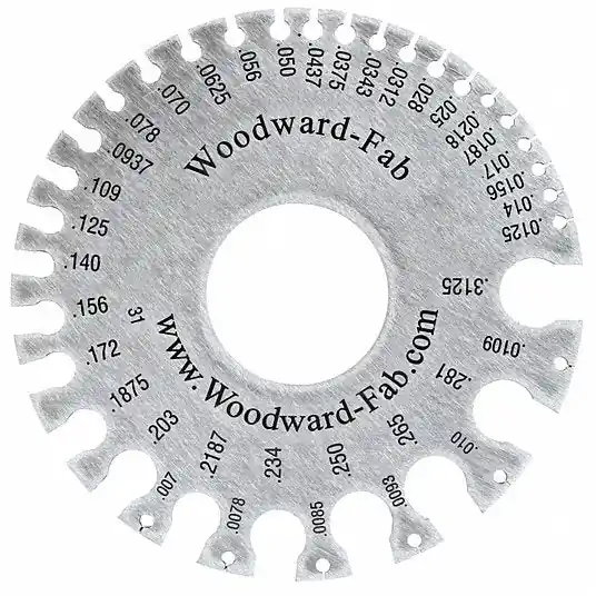 Woodward Fab WFSG Sheet Metal Thickness Gauge, 0 to 36