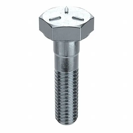 Fabory U01200.025.0100 Grade 5, 1/4"-20 Hex Head Cap Screw, Zinc Plated Steel, 1 in L, 100 PK