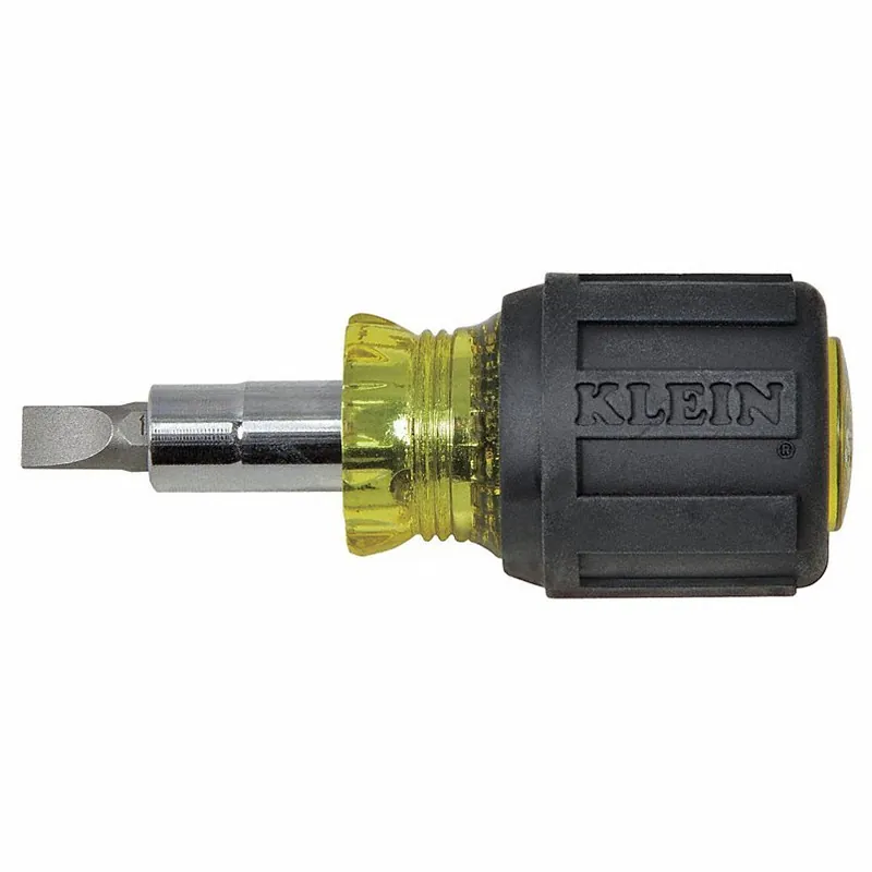 Klein 32561 Multi-Bit Screwdriver 1/1/4 in/ 2/3/16 in/5/16 in Tip Size, 4 Tips, Quick Change