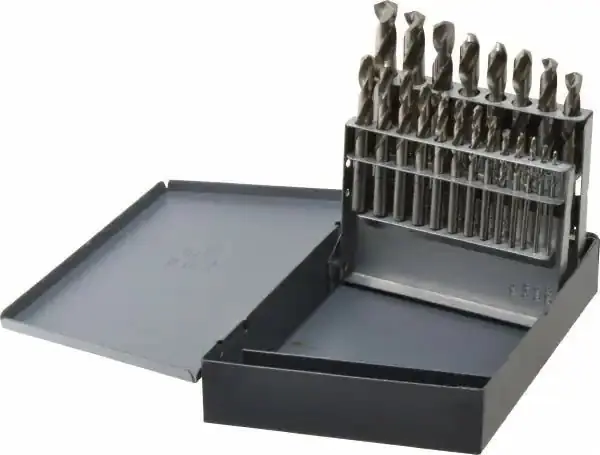 Cleveland C70369 Screw Machine Drill Bit Set 1/16 in Smallest Drill Bit Size, 21 Drill Bits, Split Point