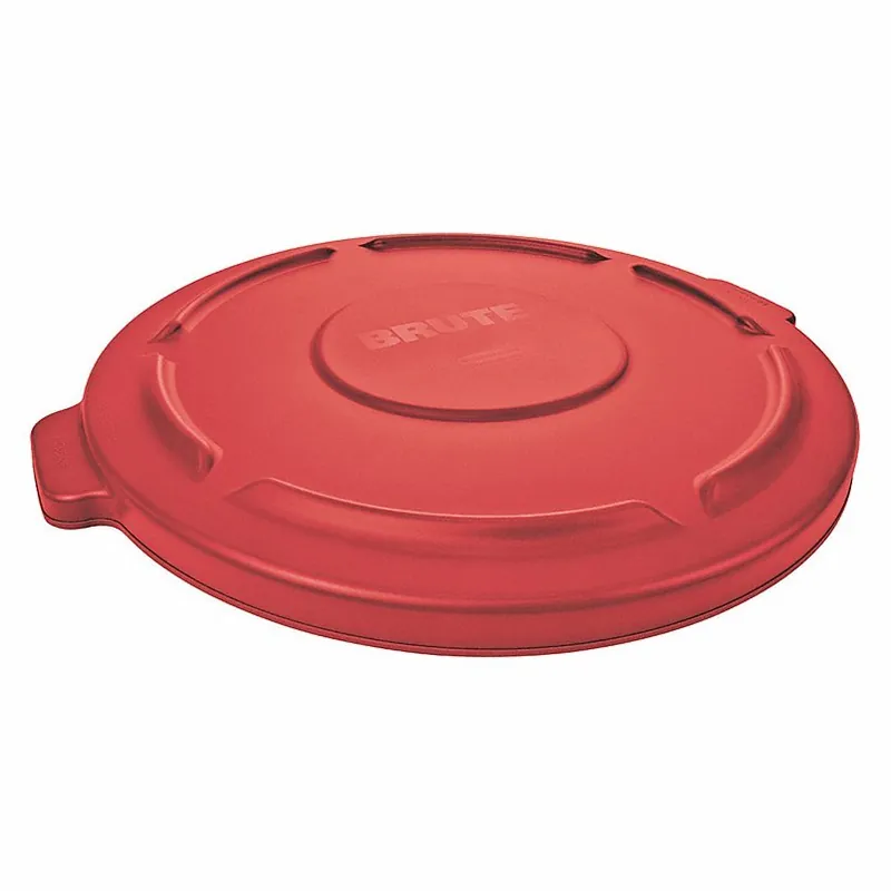 Rubbermaid FG261960RED Trash Can Top BRUTE(R), Round, Flat, For 20 gal Cntnr Cap, Plastic