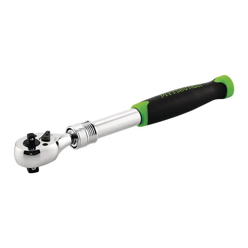 Pittsburgh 70149/62312 1/4 in. x 3/8 in. Dual-Drive Extendable Ratchet