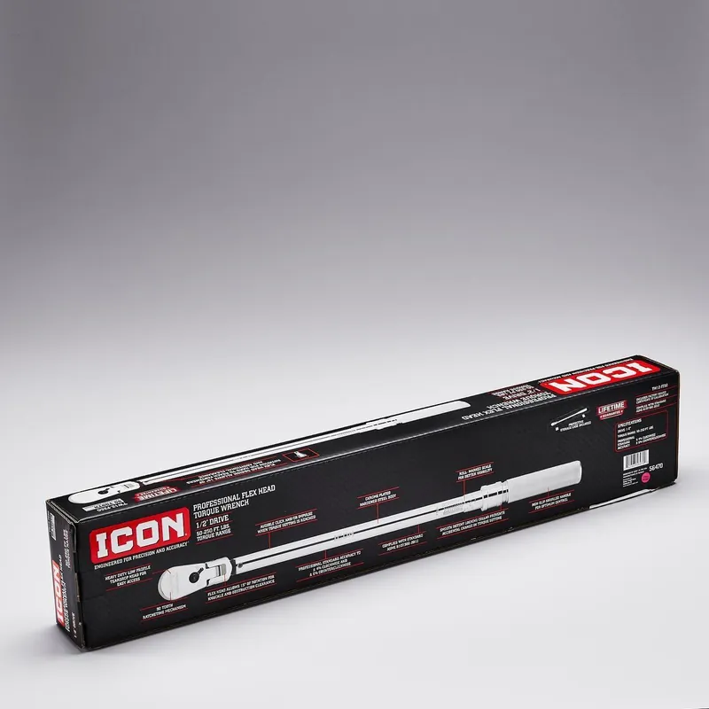SK0018671-US20260630-101428-0 Icon TW12-F250 1/2 in Drive 50-250 ft lb Professional Flex Head Click Torque Wrench