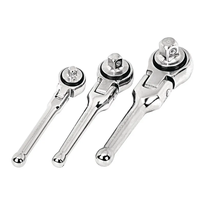 Pittsburgh 70170 Flex-Head Stubby Ratchet Set, 3-Piece