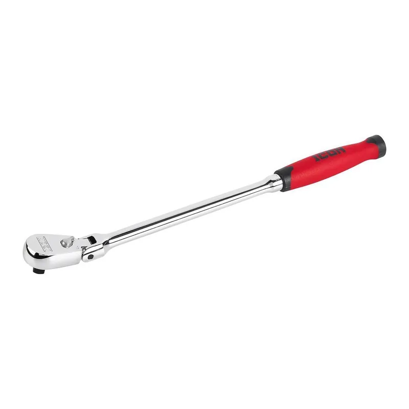 Icon 58590 3/8 in. Drive Professional Long-Reach Flex-Head Ratchet with Comfort Grip