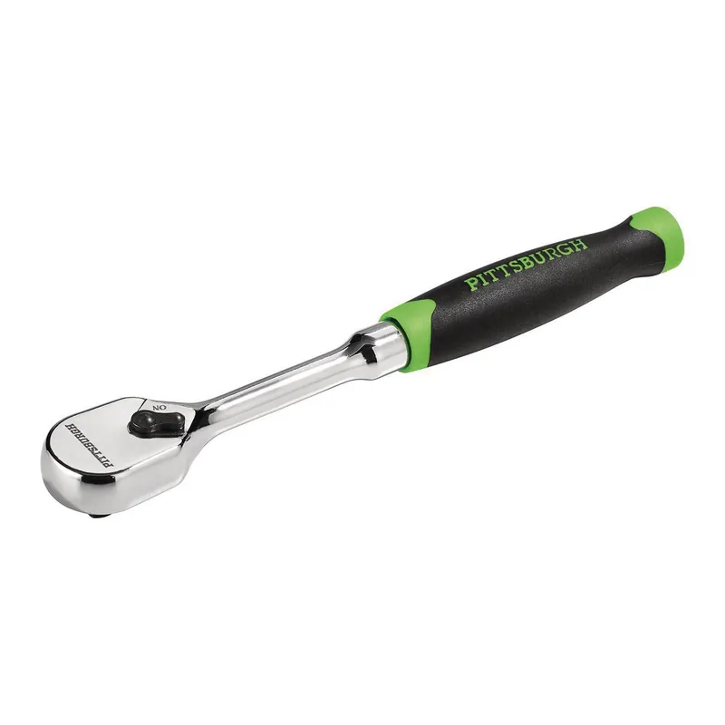 Pittsburgh 59829 1/4 in. Drive Low-Profile Ratchet with Soft Grip