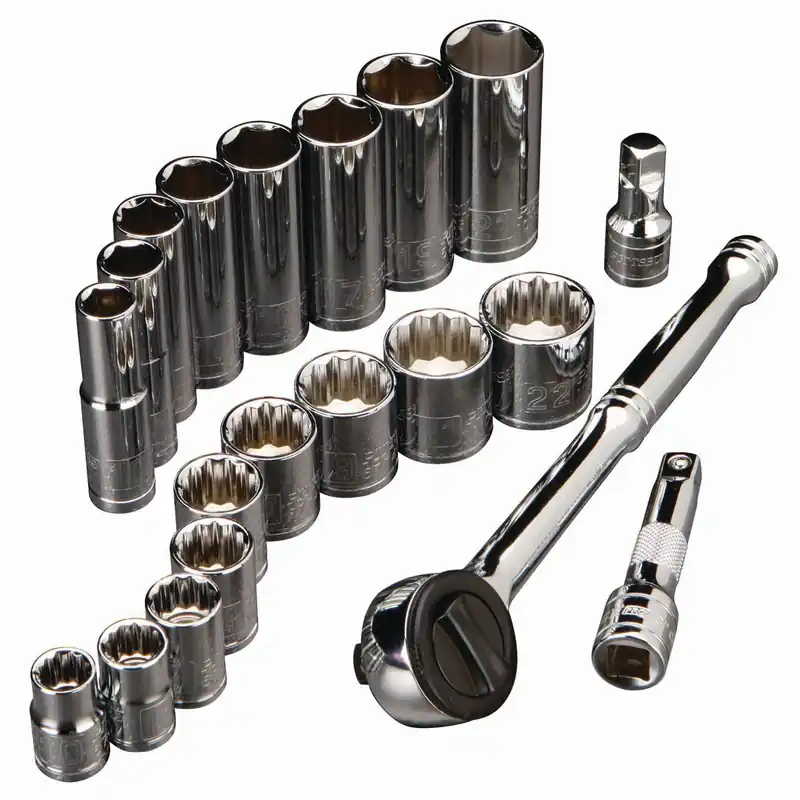 Pittsburgh 63463 3/8 in. Drive Metric Socket Set, 20-Piece