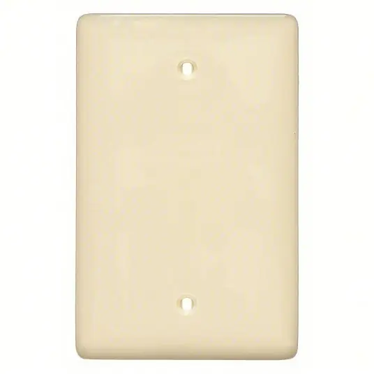 Hubbell NPJ13I Blank Box Mount Wall Plate, Ivory, Number of Gangs 1, Weather Resistant No