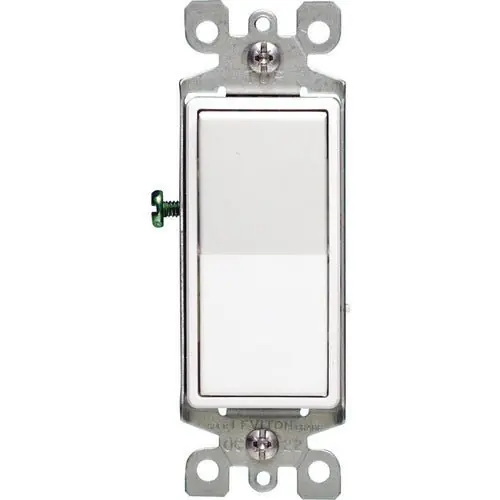 Leviton 05601-2WS AC Quiet Switch Decora 15 amps Single Pole Rocker White