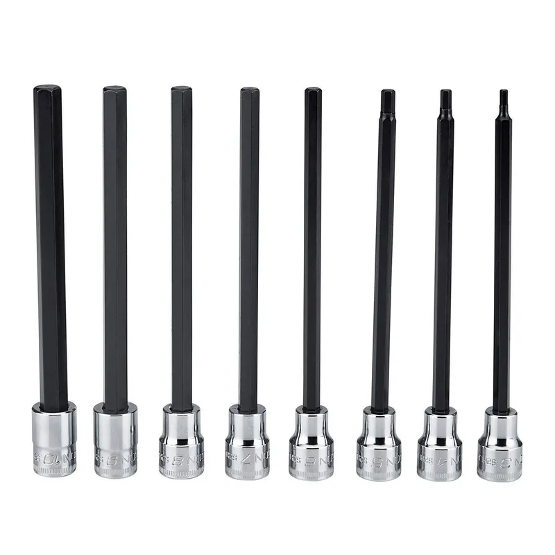 Icon 56583/S2HLM-8 3/8 in. Drive Metric Professional Long Hex Bit Socket Set, 8 Piece