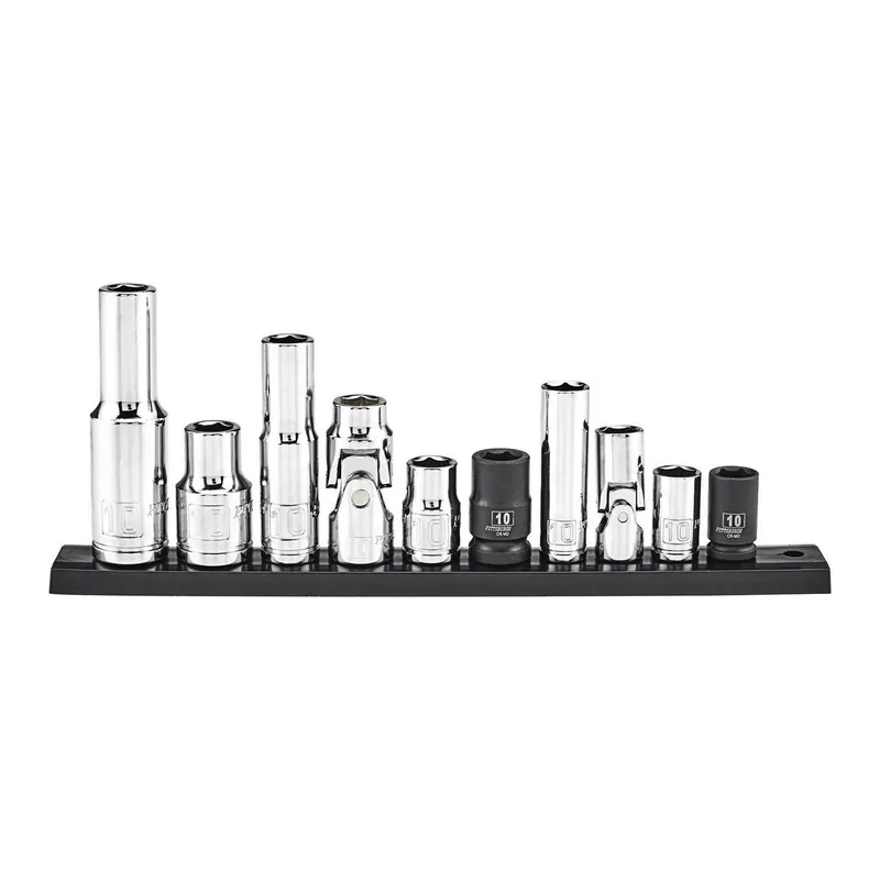 Pittsburgh 58957 10mm Metric Essential Socket Set, 10-Piece
