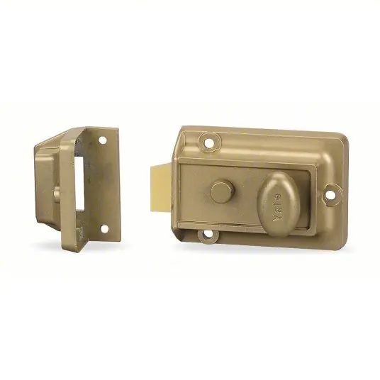 Yale 80 Rimlock, Latchlock with Thumbturn, Brass