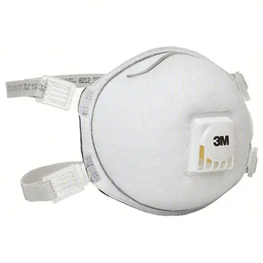 3M 8212 N95 Disposable White Particulate Respirator w/ Valve 10pk.