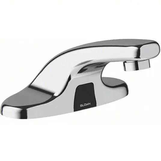 Sloan EBF-650-BAT-TEE-CP-0.5GPM-MLM-IR-FCT Sensor 4" Mount, 3 Hole Low Arc Bathroom Faucet