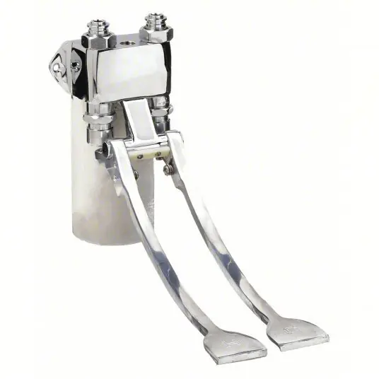 Chicago Faucets 834-EPABCP Pedal Box, 1/2 In.NPT, w/Extended Pedals