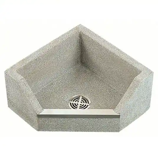FIat TSBC1610501 Neo-Corner Mop Service Basin Terrazzo, 12 in Overall Ht, 12 in Bowl Dp
