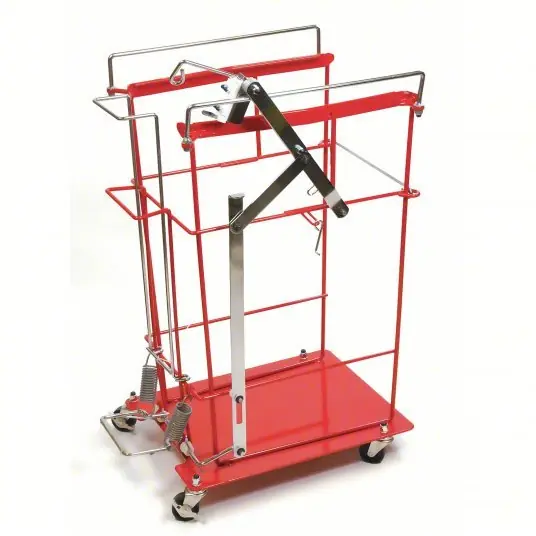 Covidien 8991FP Wire Cart, Steel, 12 and 18 gal Sharps Hinged Lid Large Volume Containers