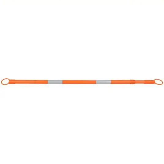 KVM Tools KV9XPY3 Telescoping Traffic Cone Bar, ABS, 2 in Dia, 62-1/4 in to 104-3/4 in L, Orange