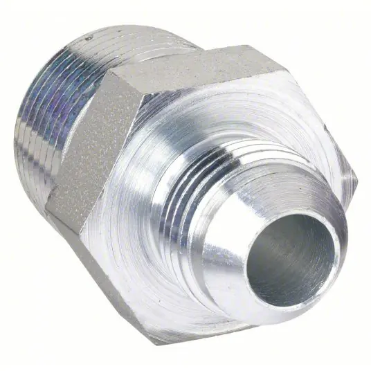 Aeroquip 2021-6-4S Hydraulic Hose Adapter 3/8 in x 1/4 in Fitting Size, Male x Male, NPTF x JIC, Rigid, Straight