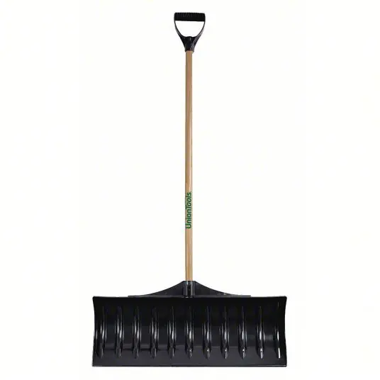 Union Tools 1628600GR 30"W Poly Snow Shovel with 42" Wood Handle