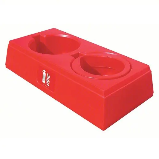 Flamefighter JFP02 Fire Extngushr Stand, (2) 10lb or 20lb FE, Height 13 in