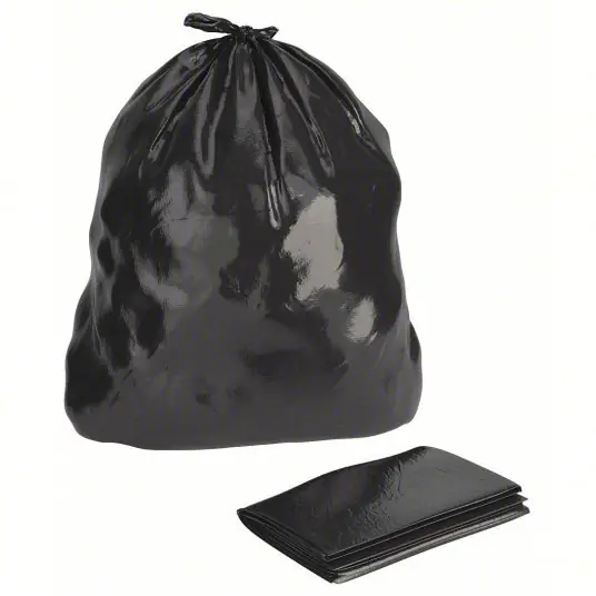 Ability One 8105-01-534-6826 Pest-Repellent Trash Bag 55 gal, 37 in Wd, 52 in Ht, 2 mil, Black, 65 PK