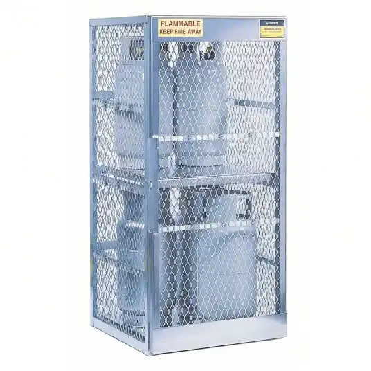 Justrite 23010 Gas Cylinder Cabinet, 30x65, Capacity 8