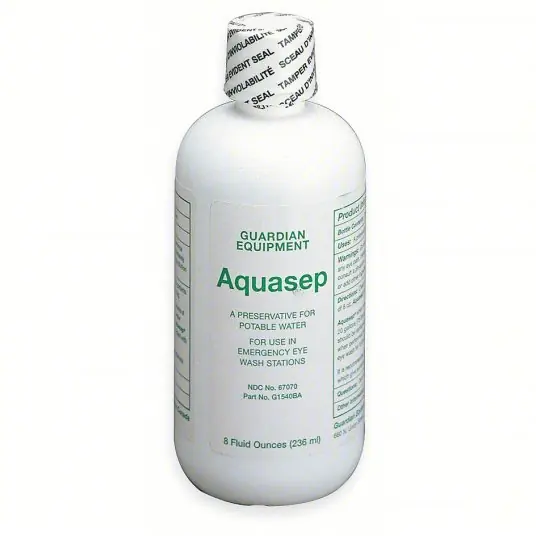 Guardian G1540BA Eyewash Preservative 8 oz Cap, Aquasep, Water Additive