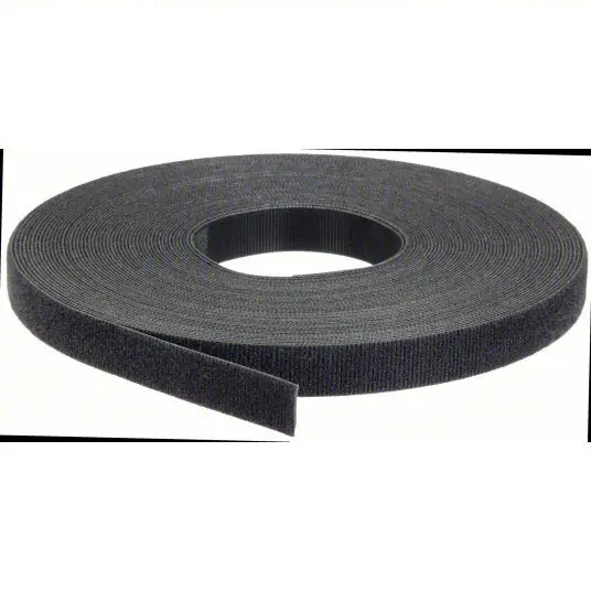 Rip-Tie W-75-HRL-BK Hook-and-Loop Cable Tie Roll 75 ft Lg, 1 in Wd, 50 lb Tensile Strength, Black