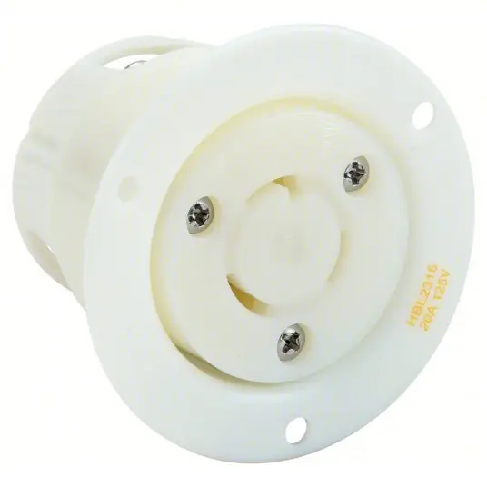 Hubbell HBL2316 20A Flanged Twist-Lock Receptacle 2P 3W 125VAC