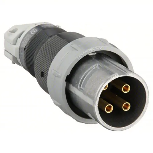 Hubbell HBL460PS2W Pin and Sleeve Plug, 3P, 4W, 60A, 600VAC
