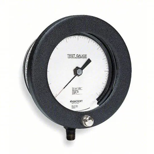 Ashcroft 451082AS02L30C4 Pressure Gauge, 0 to 30 psi, 1/4 in MNPT, Aluminum, Black