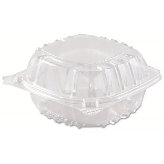 Dart C57PST1 Carry-Out Food Container, 21 oz Capacity, Clear Square, PK500