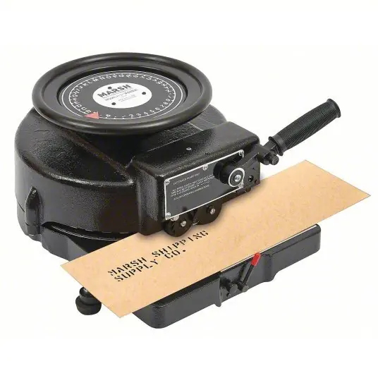 Marsh R Stencil Machine 1 in Character Size, 13 Characters per Foot, 4 Lines per Board