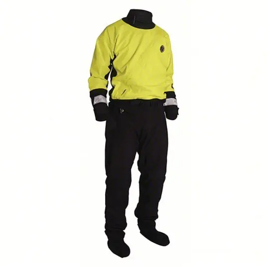 Mustang MSD576-251-XL-101 Water Rescue Dry Suit XL, 45 in to 48 in Fits Chest Size, Waterproof Zipper