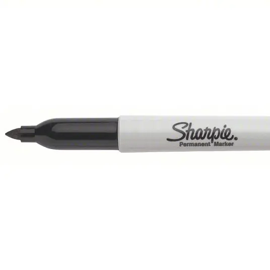 Sharpie 1927432 Permanent Marker, Fine Tip Black PK12