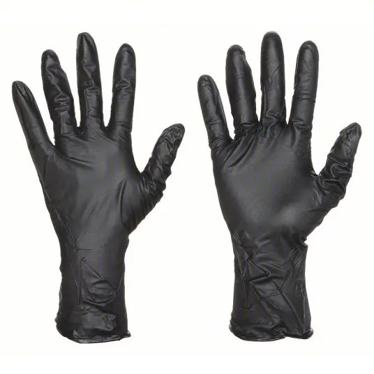 Showa 9700PFM Disposable Gloves, Nitrile, Powder Free, Black, M, 50 PK
