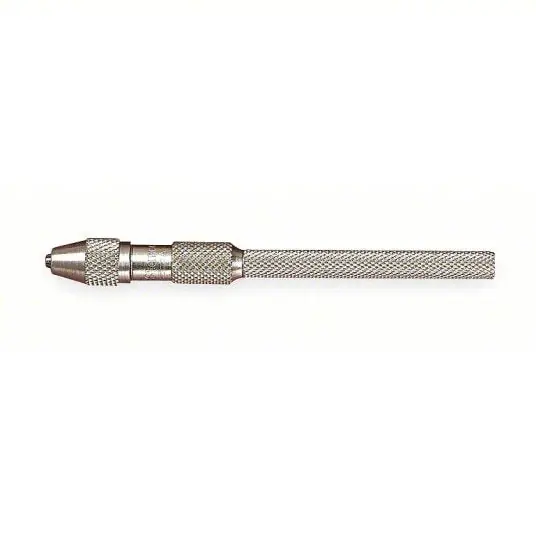 Starrett 162A Pin Vise 0 in to 0.04 in Range, 0 mm to 1 mm Range, 3 Pieces, Knurled Grip, Round