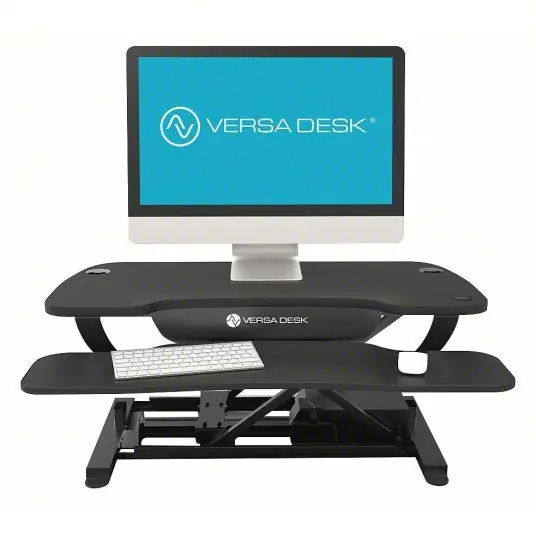Versa VT7643624-00-01 Electric Adjustable Standing Desk Converter VT764 Series, 36 in Overall Wd, 0 in to 20 in