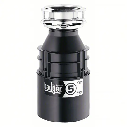 In-Sink-Erator BADGER 5 WITH CORD Garbage Disposal Residential, 1/2 hp, 26 oz Grinding Capacity