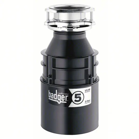 In-Sink-Erator BADGER 5 Garbage Disposal Residential, 1/2 hp, 26 oz Grinding Chamber Capacity