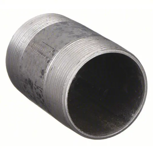 Beck 0330021205 Nipple Black Anodized Steel, 3/4 in Nominal Pipe Size, 6 in Lg, Threaded on Both Ends, Schedule 40