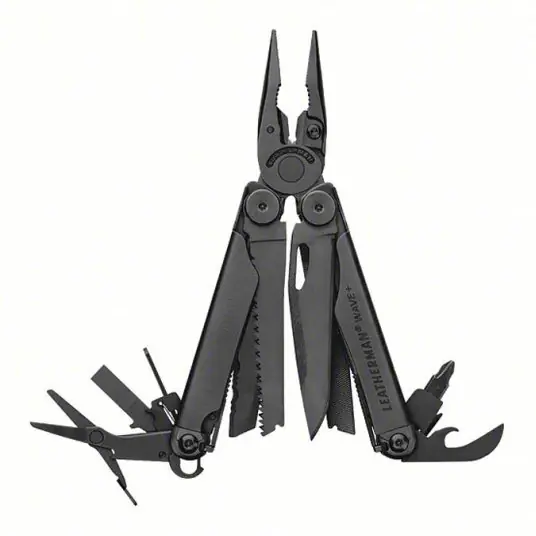 Leatherman WAVE PLUS Multi-Tool Plier, 18 Tools, 18 Functions, 4 in Closed Lg, 6 7/8 in Open Lg