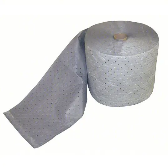 Brady HT215 Absorbent Roll 21 gal, 15 in x 15 in Perforated Size, Bale, Gray, Spunbond