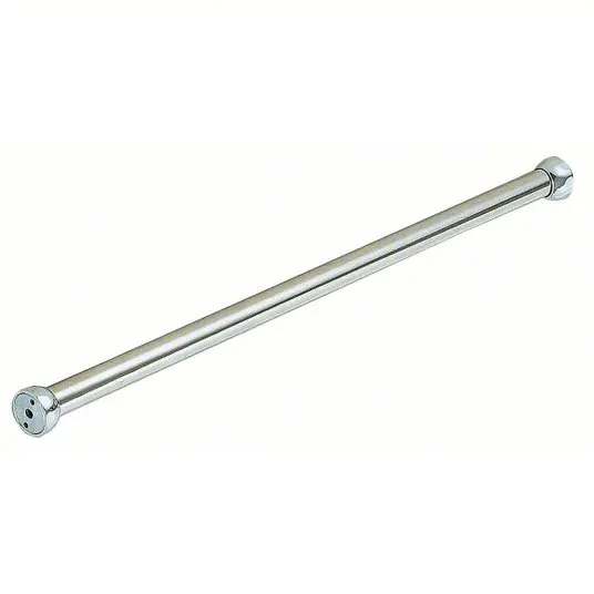 KVM Tools KV4EEW2 Shower Rod, Stainless Steel, 36 in Lg, Chrome Plated, 30 lb Wt Capacity